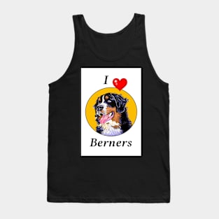 I LOVE BERNERS CARTOON GOLD Tank Top